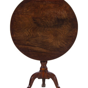 Appraisal: A George III Style Carved Mahogany Tilt-Top Tea Table th