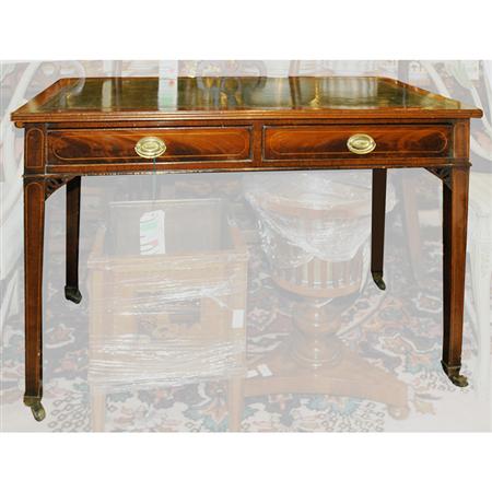 Appraisal: George III Style Leather Inset Mahogany Desk Estimate -