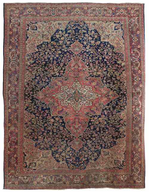 Appraisal: Sarouk Feraghan carpet ca with a central medallion floral pattern