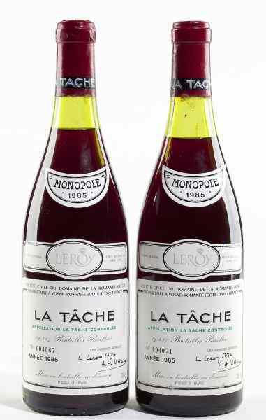 Appraisal: La TacheDomaine Romanee-Conti bottles - cm - cm ssos''Red to