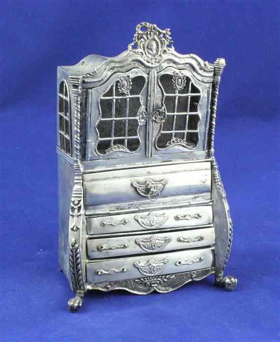 Appraisal: A late th early th century Dutch silver miniature model