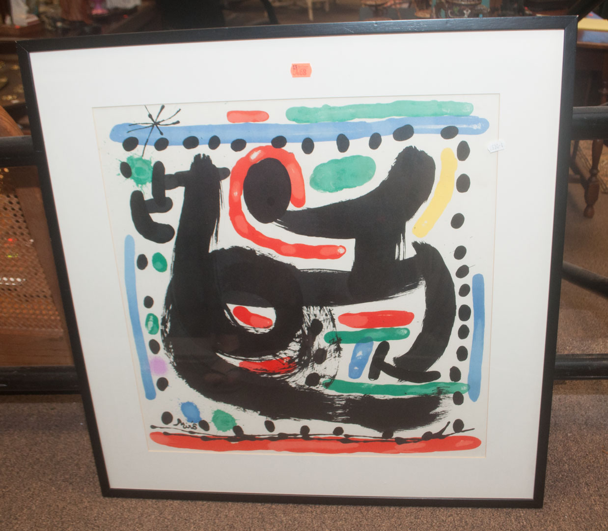 Appraisal: Miro framed poster print Undernumber