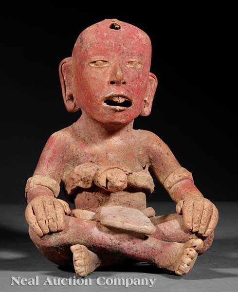 Appraisal: A Pre-Columbian Pottery Male Figure c - Veracruz male figure