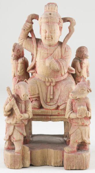 Appraisal: Chinese Wood Carving of Yama God of Hell th century