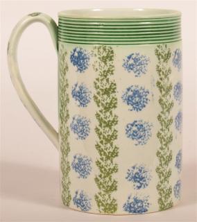 Appraisal: Leeds Soft Paste Sponge Decorated Tankard Leeds Soft Paste China