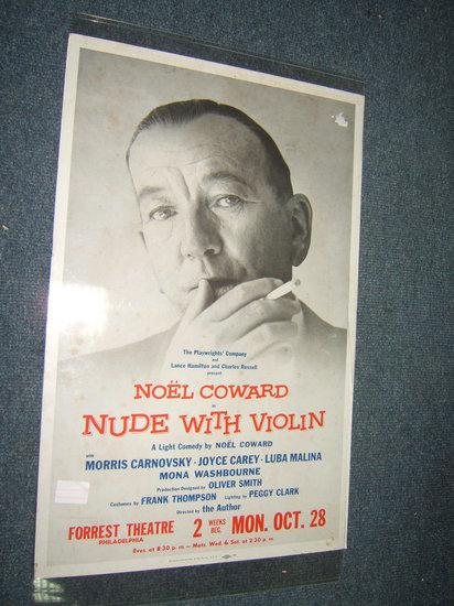 Appraisal: AN EARLY TH CENTURY THEATRICAL POSTER advertising Noel Coward's 'Nude