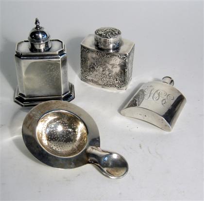 Appraisal: Group of English and Continental silver table articlesvarious dates and