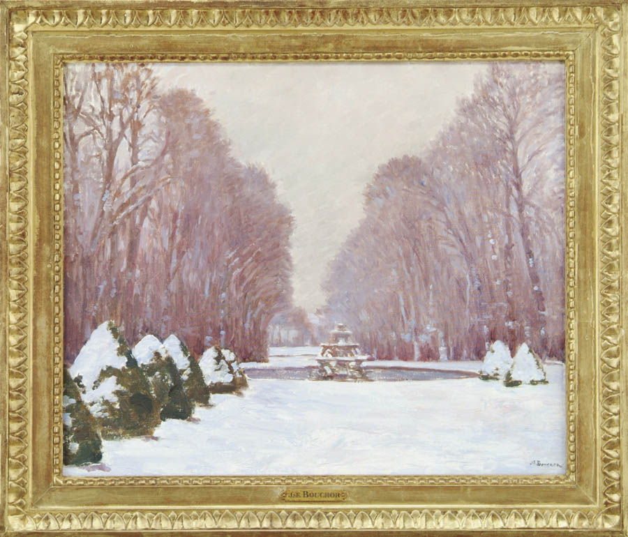 Appraisal: JOSEPH FELIX BOUCHOR French - VERSAILLES UNDER SNOW Oil on