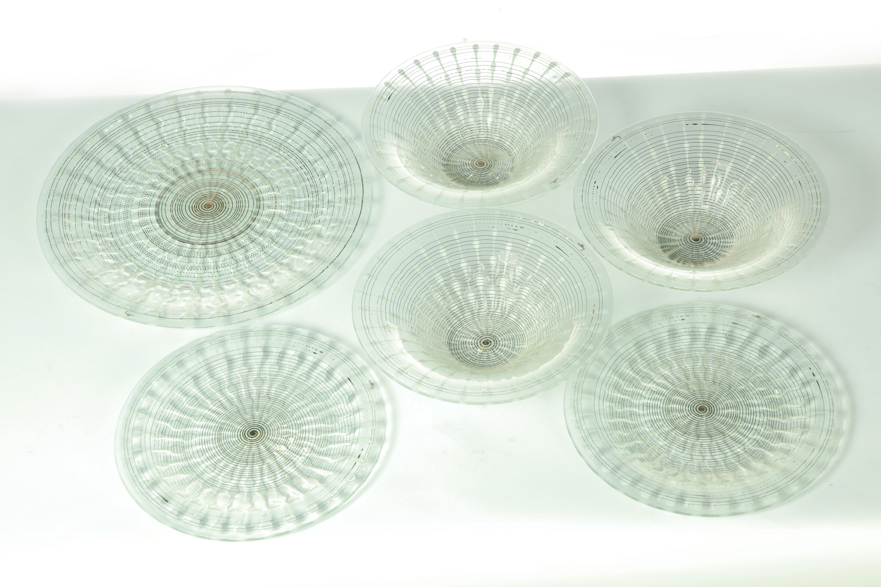 Appraisal: SIX PIECES OF HIGGINS ART GLASS Illinois nd half- th