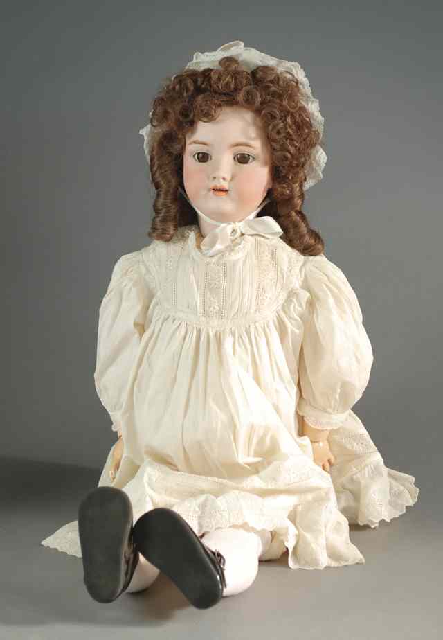 Appraisal: HEINRICH HANDWERCK GERMAN BISQUE SOCKET HEAD DOLL The '' long