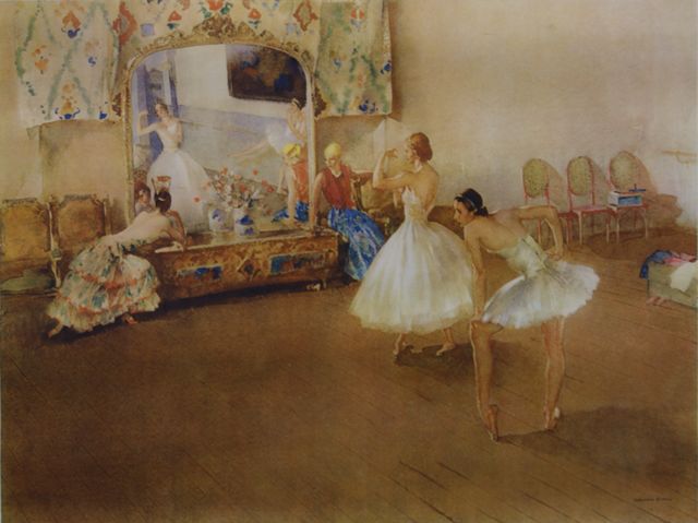 Appraisal: William Russell Flint - The Mirror of the Ballet colour