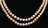 Appraisal: PINK PEARL NECKLACE Outstanding l pearl necklace is made up