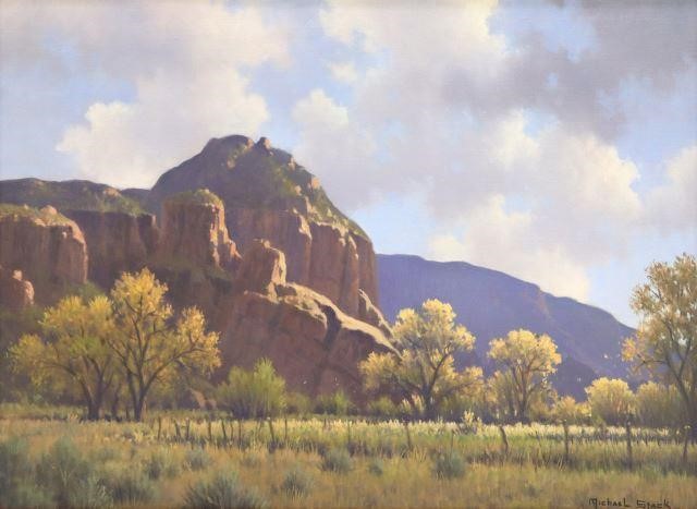 Appraisal: Framed oil on canvas painting Autumn Day Near Abiquiu signed