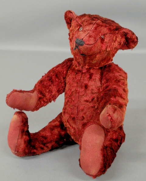 Appraisal: - Red Steiff-type teddy bear probably late th c Approx