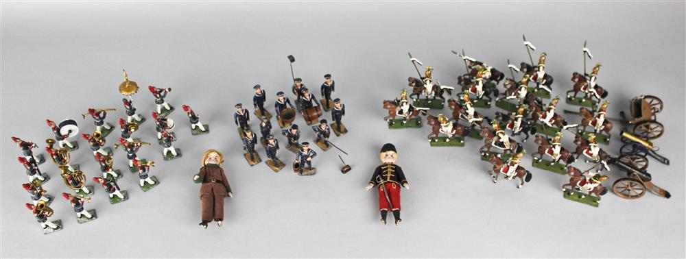 Appraisal: THREE SETS OF EARLY GERMAN LEAD TOY SOLDIERS TOGETHER WITH