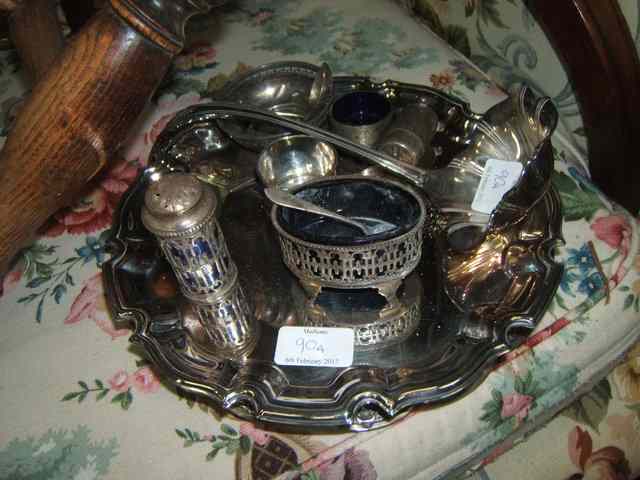 Appraisal: AN GRADE SILVER DISH diameter together with an oval silver