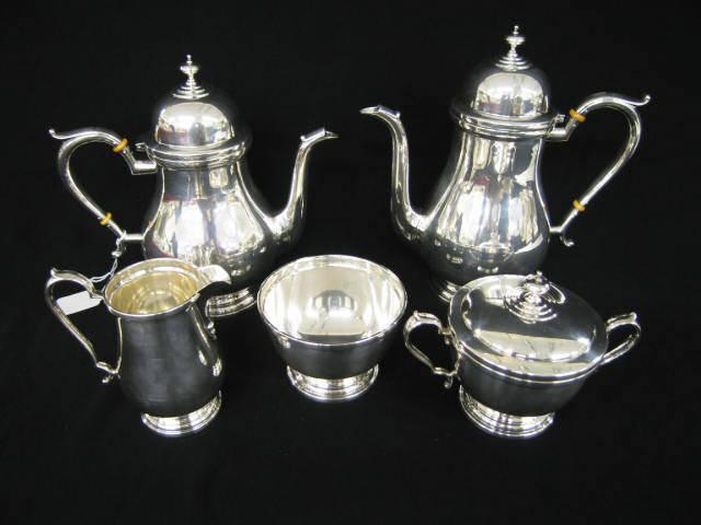 Appraisal: pc Sterling Silver Tea Coffee Service by Frank M Whiting