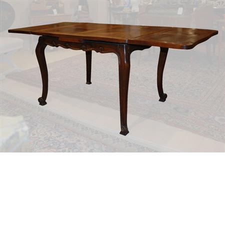 Appraisal: Provincial Louis XV Style Carved Oak Draw Leaf Table Estimate