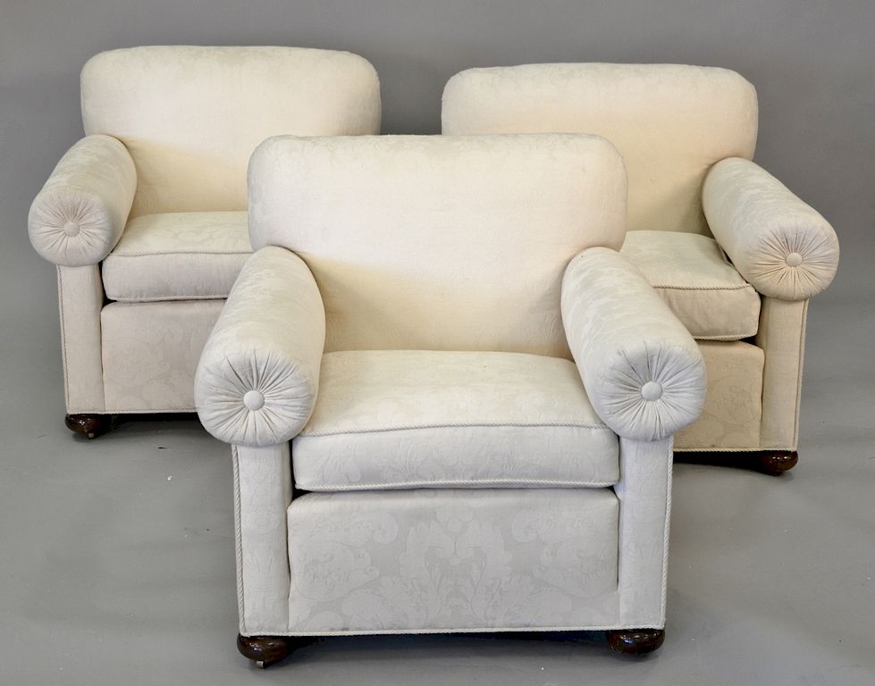 Appraisal: Four upholstered chairs Four upholstered chairs Condition All lots are