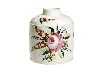 Appraisal: A CREAMWARE CYLINDRICAL TEA CANISTER with domed shoulder painted in