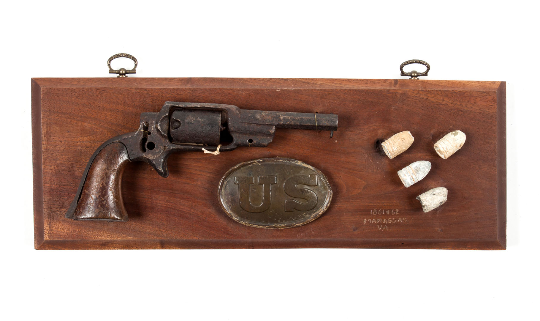 Appraisal: a Battlefield relics items from Manassas Va comprising a Colt