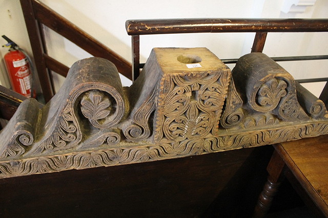 Appraisal: A PAIR OF BURMESE CARVED SCROLL MOUNTS cm across