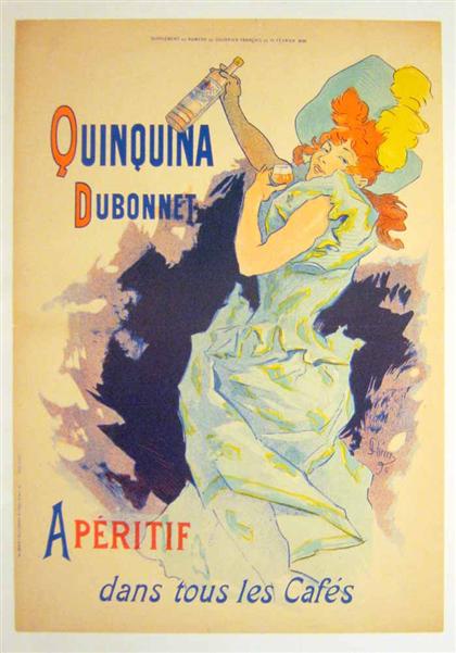 Appraisal: piece Color Lithographic Poster Cheret J ules Quinquina Dubonnet Paris