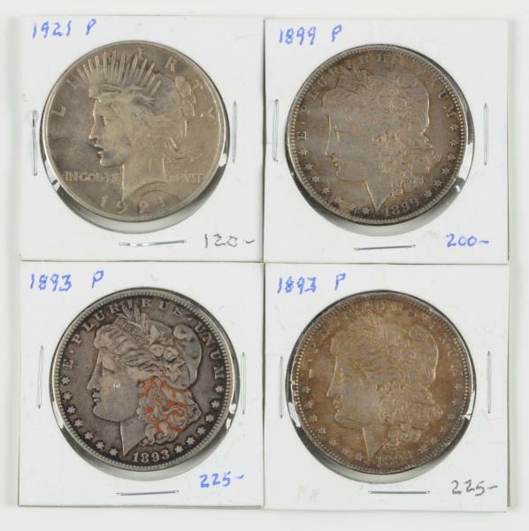 Appraisal: Includes Morgans and one Peace Two of the Morgans are