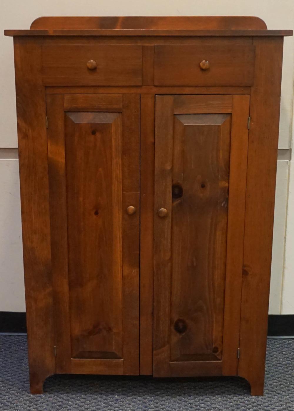 Appraisal: EARLY AMERICAN STYLE STAINED PINE SIDE CABINET X X IN