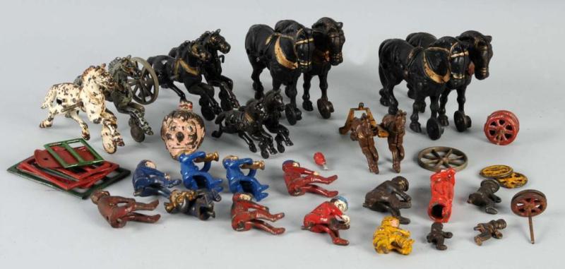 Appraisal: Large Lot of Vintage Cast Iron Toy Parts Description Includes