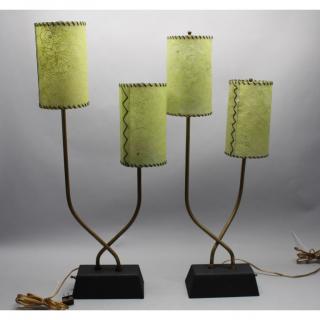 Appraisal: Mid Century Modern Armed Lamps Height in