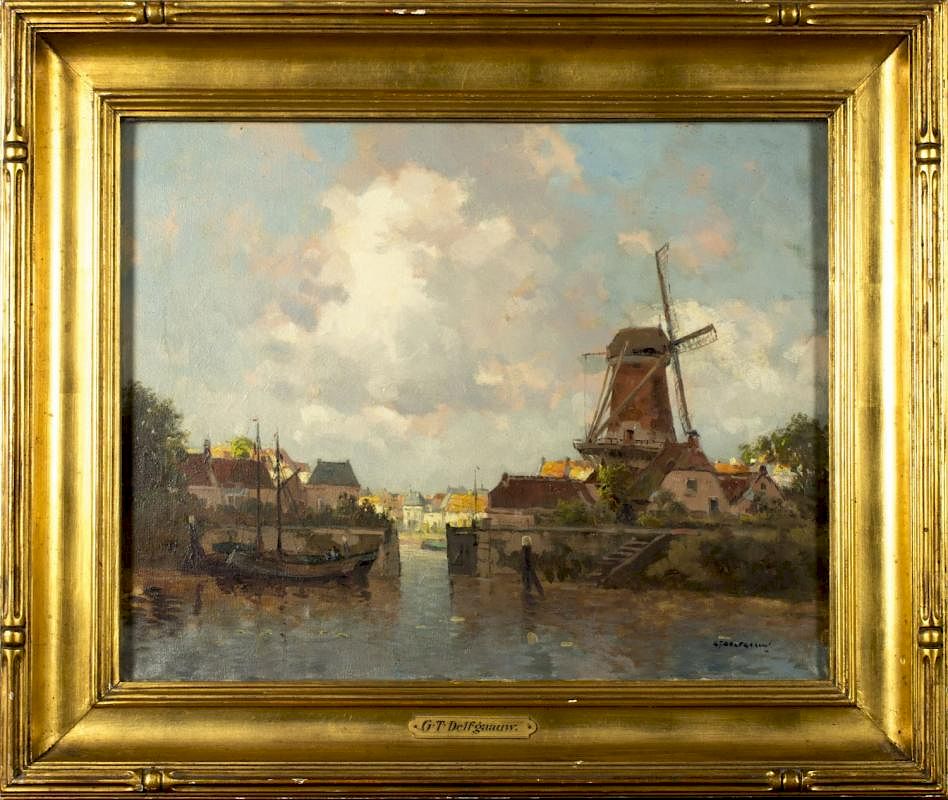 Appraisal: Gerardus Johannes Delfgaauw Holland - oil on canvas ARTIST Gerardus