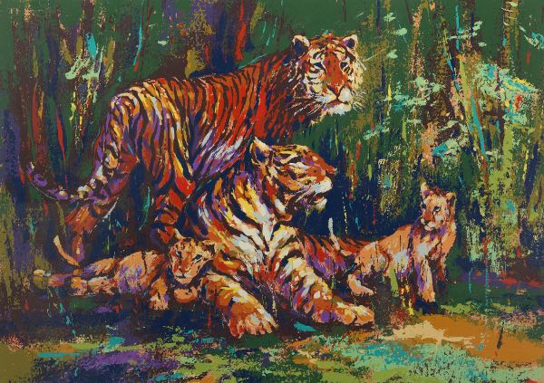 Appraisal: MARK KING BRITISH - x image Bengal Family Color serigraph