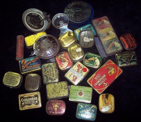 Appraisal: A large quantity of accessories for record players including tins