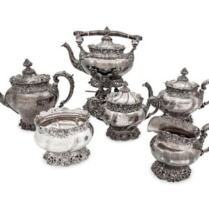 Appraisal: An American Silver Six-Piece Tea and Coffee Service Dominick Haff