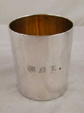 Appraisal: A French silver beaker by Cesar Tonnelier bearing th century