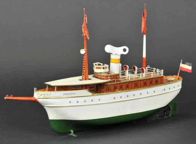 Appraisal: MARKLIN ''JOLANDA'' YACHT Germany hand painted overall simply perfect scale