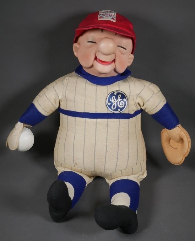 Appraisal: Scarce s GE promotional Mr Magoo baseball doll measuring about