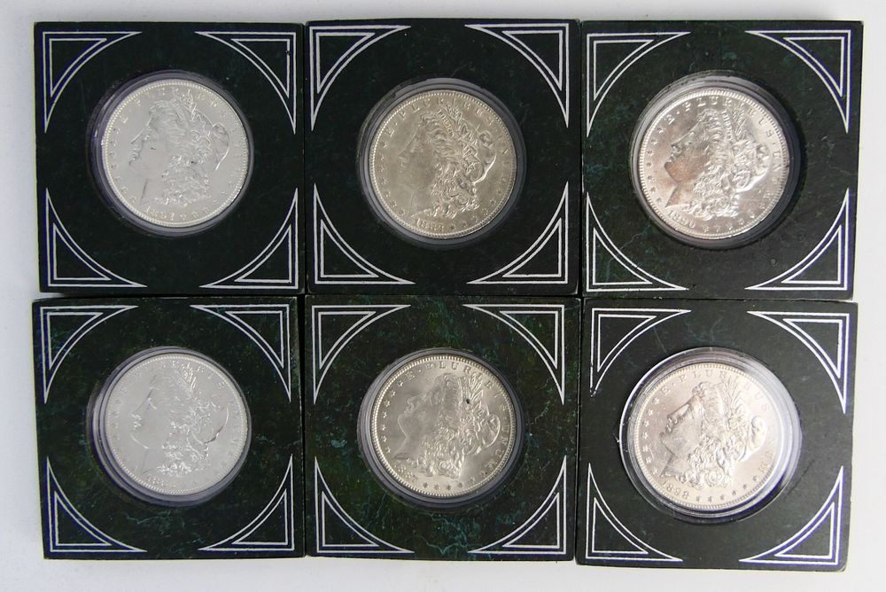 Appraisal: LOT OF TH CENTURY MORGAN U S SILVER DOLLARS All