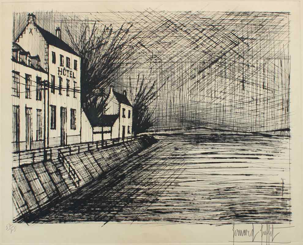 Appraisal: BUFFET Bernard French - Hotel Am Kanal Etching sight size