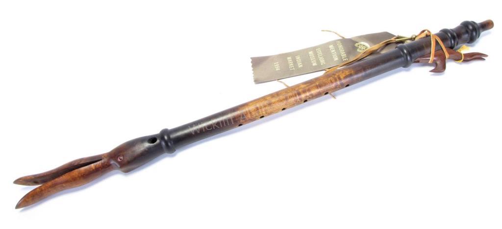 Appraisal: Ira Funmaker Sioux Indian Courting Flute hand carved wooden flute