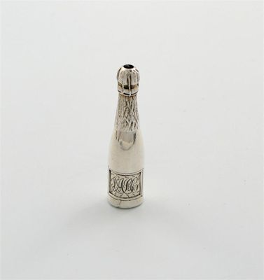 Appraisal: A Victorian novelty silver pencil modelled as a champagne bottle