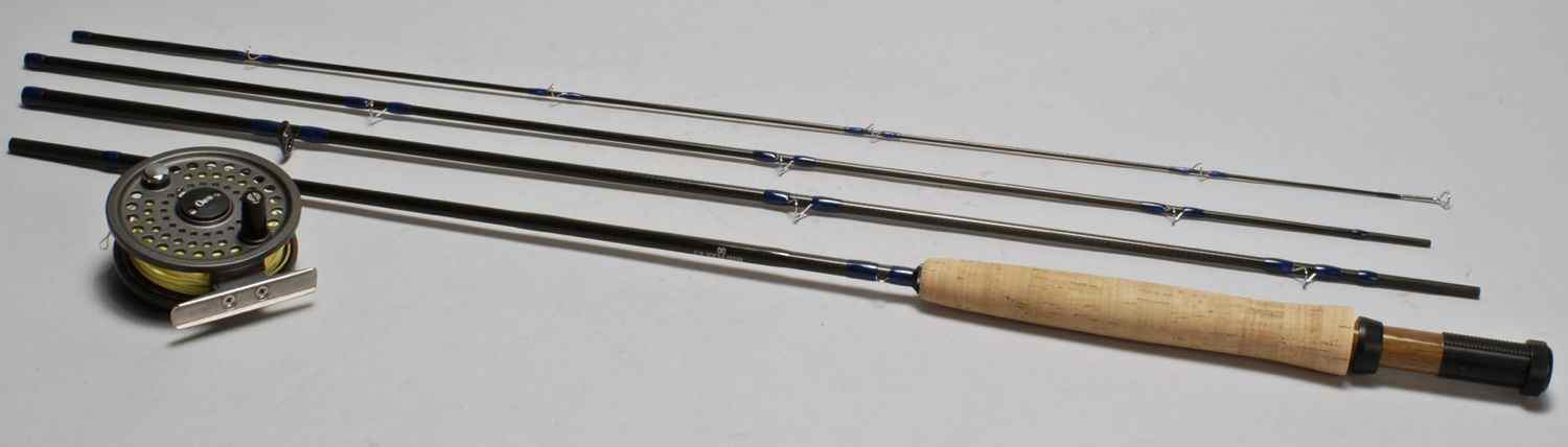 Appraisal: ORVIS SILVER LABEL ' FOUR-PIECE FIVE-WGT FLY RODTogether with an