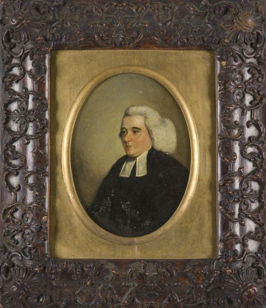 Appraisal: English School Portrait of a Clergyman th c oil on