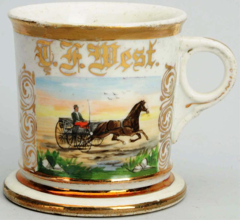 Appraisal: Has T F West in gold gilt Mug is stamped