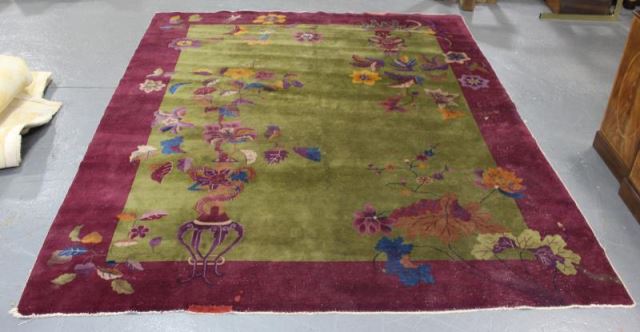 Appraisal: Chinese Room Size Art Deco Nichols Style Carpet From an