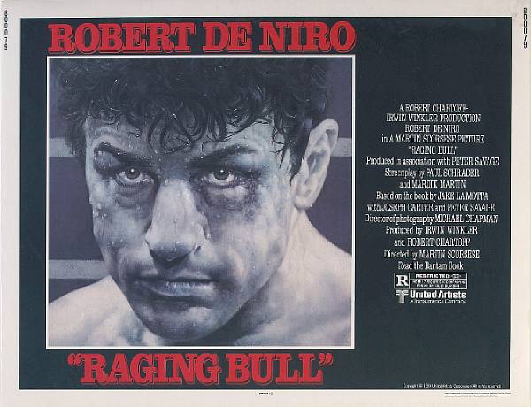 Appraisal: Raging Bull United Artists half-sheet condition A x in