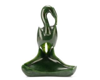 Appraisal: Canadian School Heron Carved Jade Canadian School circa Heron jade