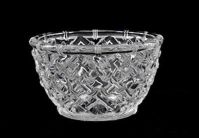 Appraisal: A Large Glass Bowl by Tiffany Co In clear glass