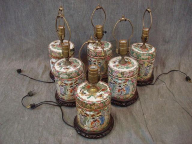 Appraisal: Lot of Asian porcelain lamps identical lamps shown From Biltmore